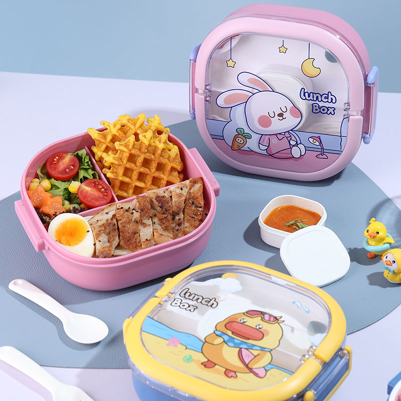 Portable Plastic Kids Lunch Box