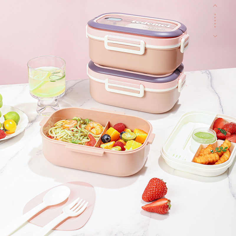 a food in containers on a table